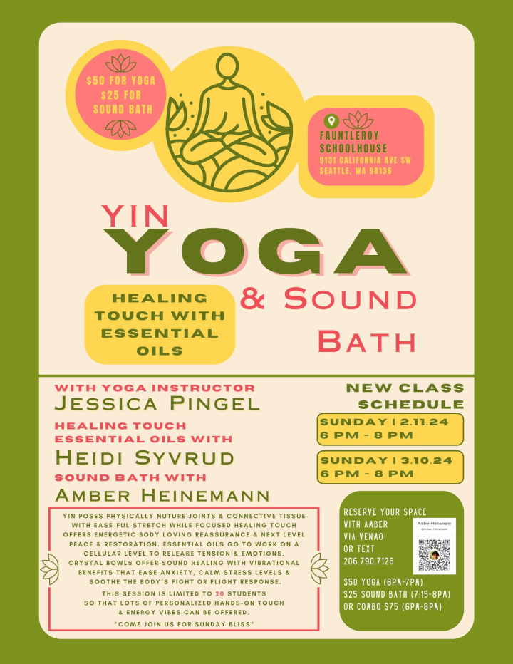 Yin Yoga and Sound Bath Flyer