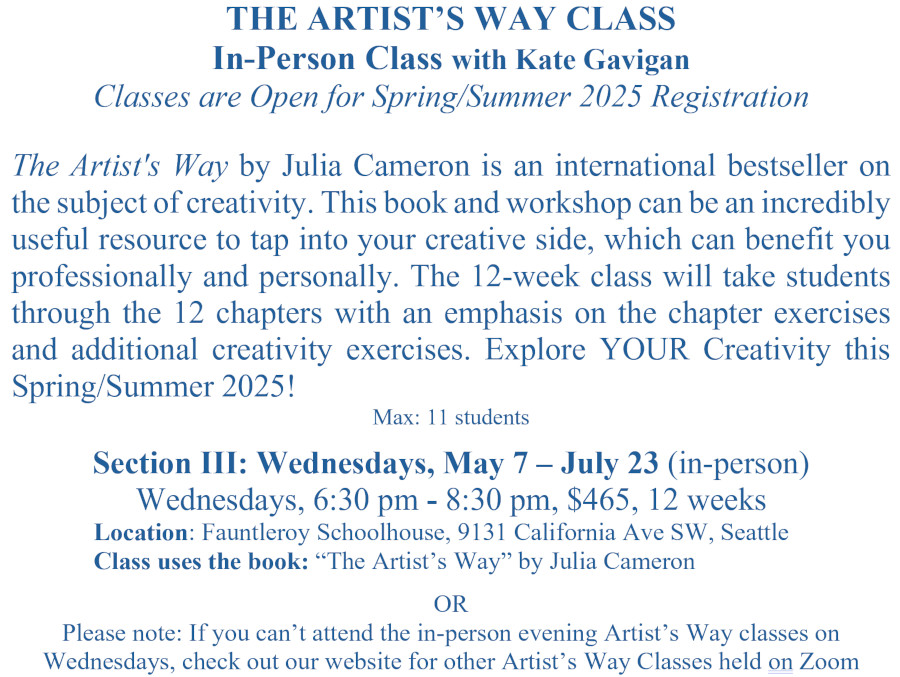 Artist's Way Flyer 2025